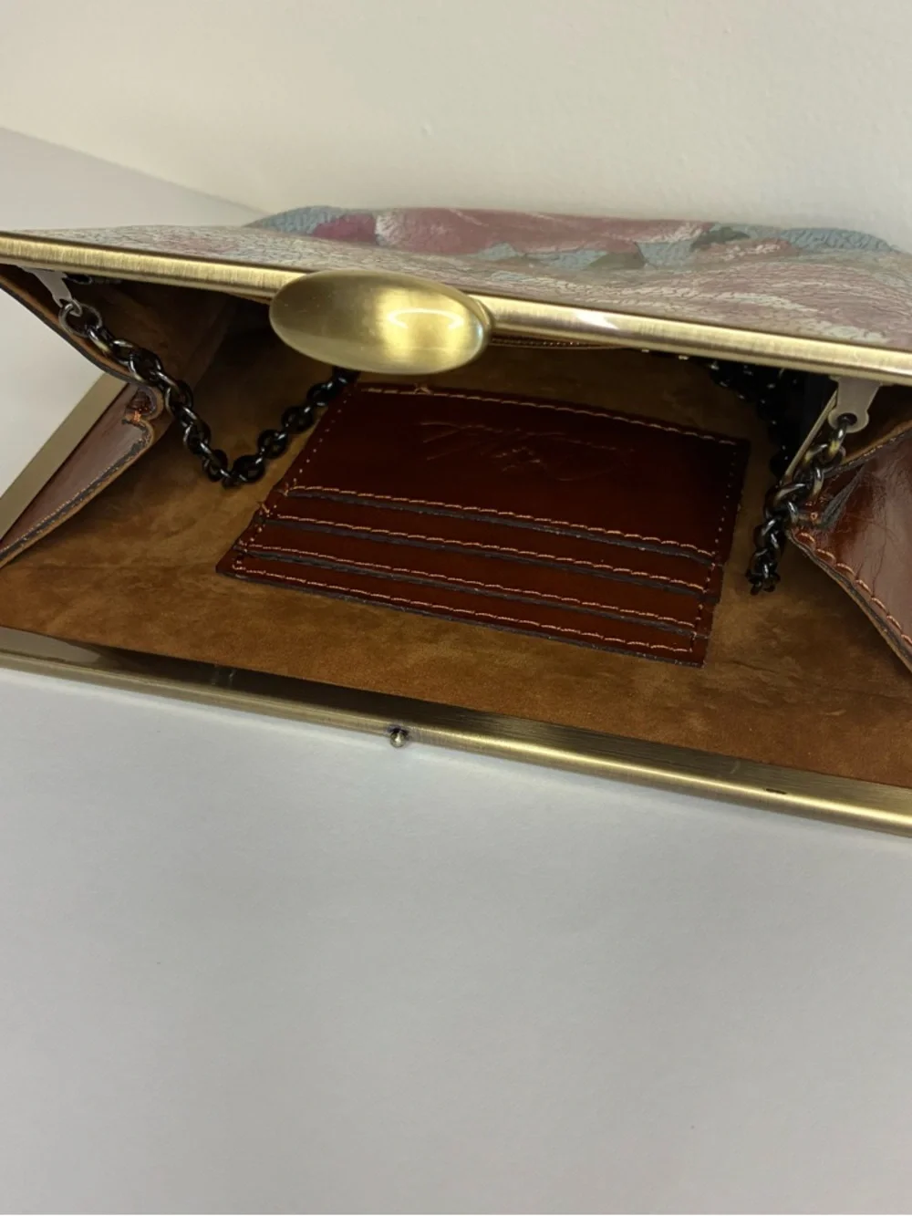 Patricia Nash Crackled Rose Garden Chain-Handle Clutch - Picture 5 of 16
